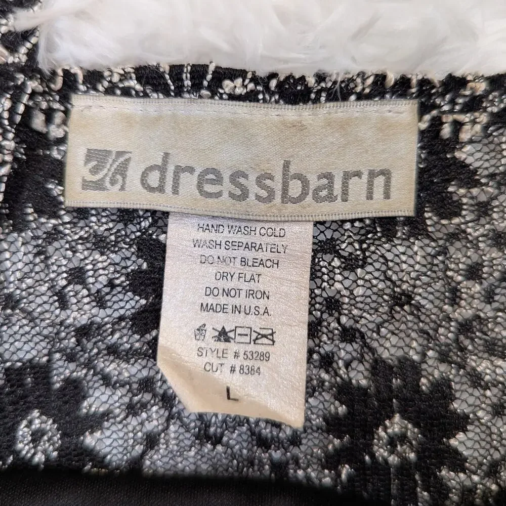 Y2K Whimsygoth Lacy Tank Top Black and White Size Large Dress Barn - Picture 4 of 8